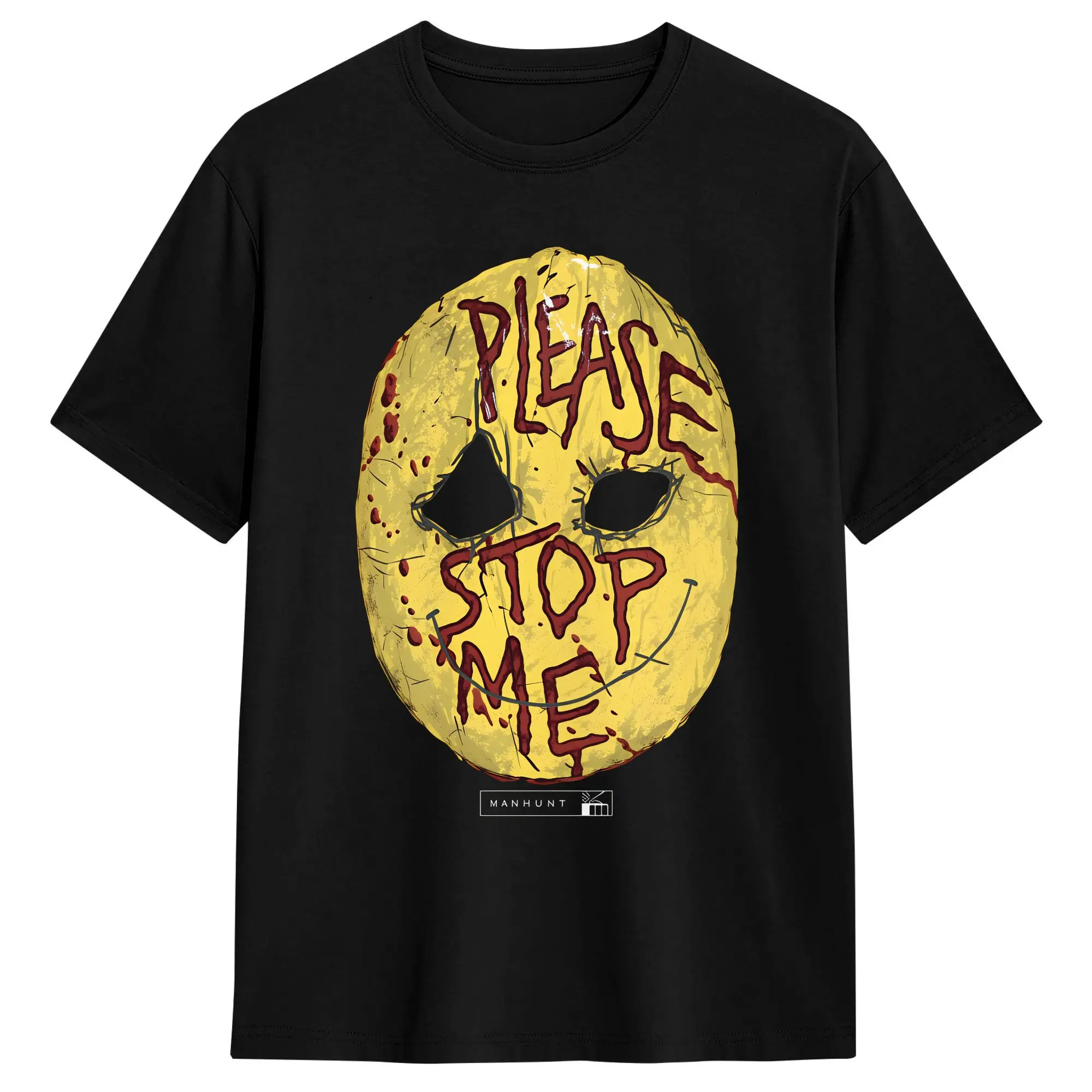 Manhunt Please Stop Me T-Shirt Summer  Novelty T Shirts Cotton O Neck Plus Size 5XL Top Tees Short-Sleeve Classic Tshirt