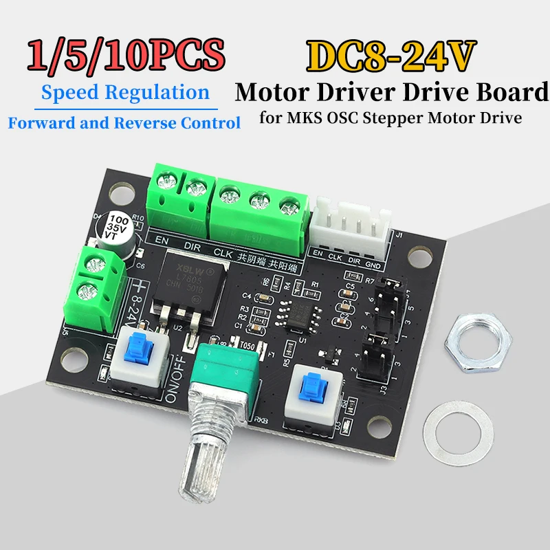 1/5/10pcs DC8-24V Motor Driver Control Board for MKS OSC Stepper Motor Drive of Speed Regulation Forward and Reverse Control