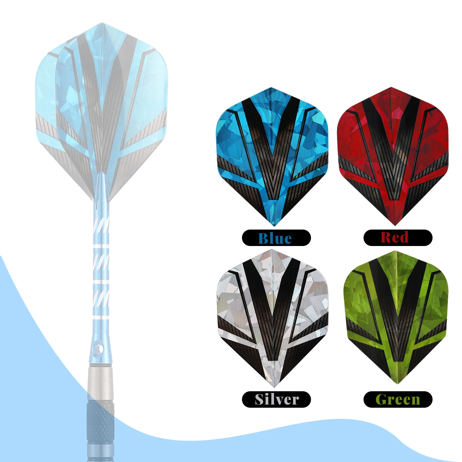 

Набор из 6 лазерных крыльев для дартса Huanqu — универсальная посадка, привлекательный дизайн, значительно улучшает производительность и точность в дартс