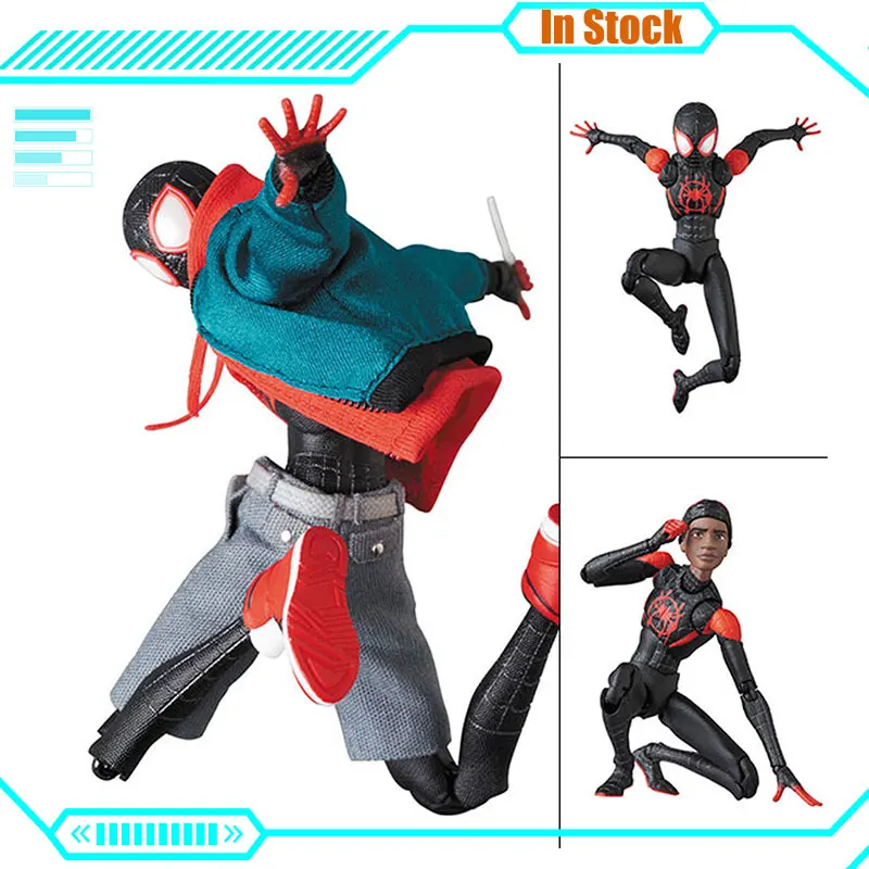 

Экшн-Фигурка Человека-паука Майлс Maf 107, Фигурка Человека-паука из всей вселенной, коллекционная Аниме Фигурка Человека-паука, декоративные модели, игрушки, подарки