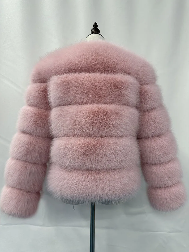 Manteau en fausse fourrure pour femme, super chaud, automne-hiver, fausse fourrure de renard, veste moelleuse, manteaux en fourrure pour dames de haute qualité