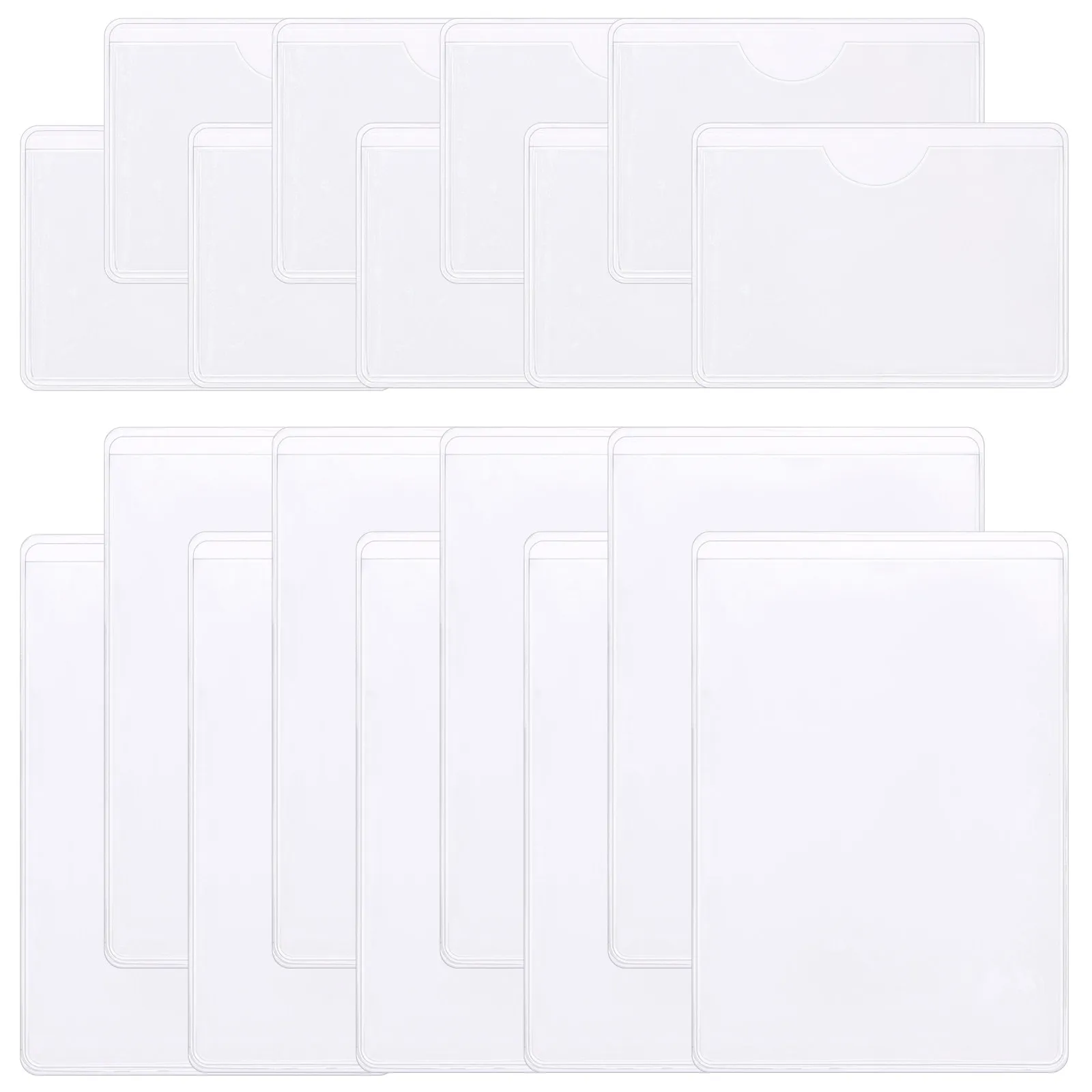 50Pcs Self Adhesive Card Pockets Transparent Label Holders for Delivery Boxes Warehouse Plastic Index Card Sleeves Label