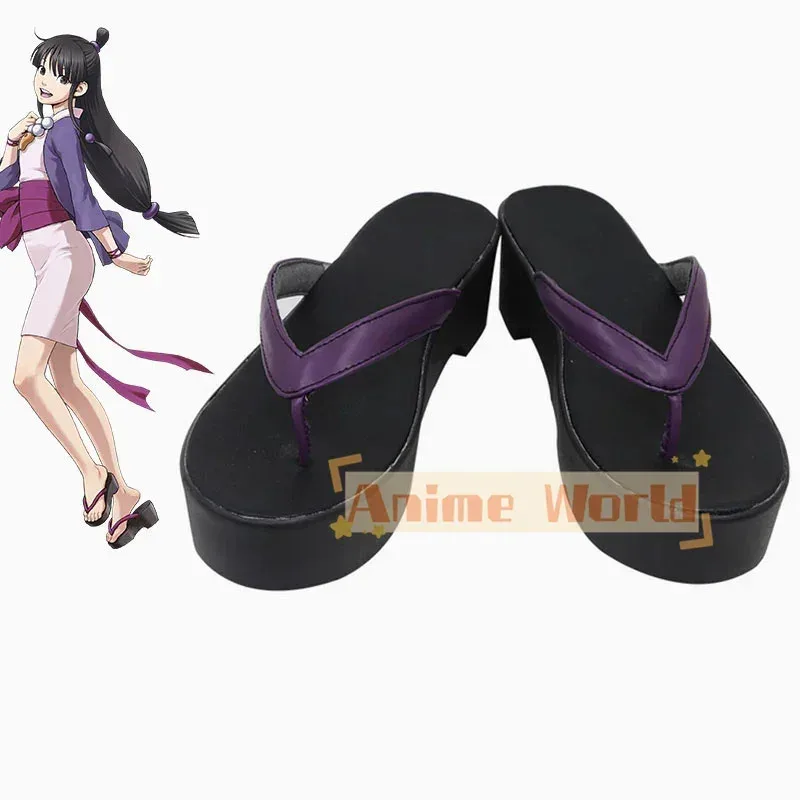 

Ace Attorney Gyakuten Saiban Maya Fey Cosplay Shoes Halloween Carnival Boots