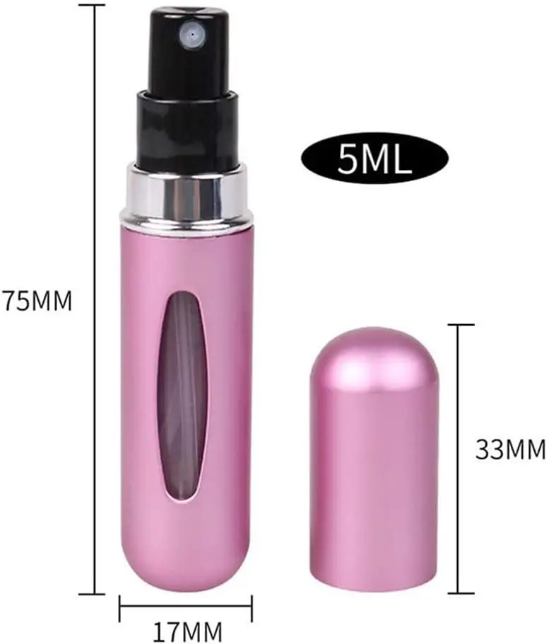 Portable Travel 5ml Bottom Charge Perfume Refillable Bottle Liquid Container For Cosmetics Spray Bottling Dispenser Press Head