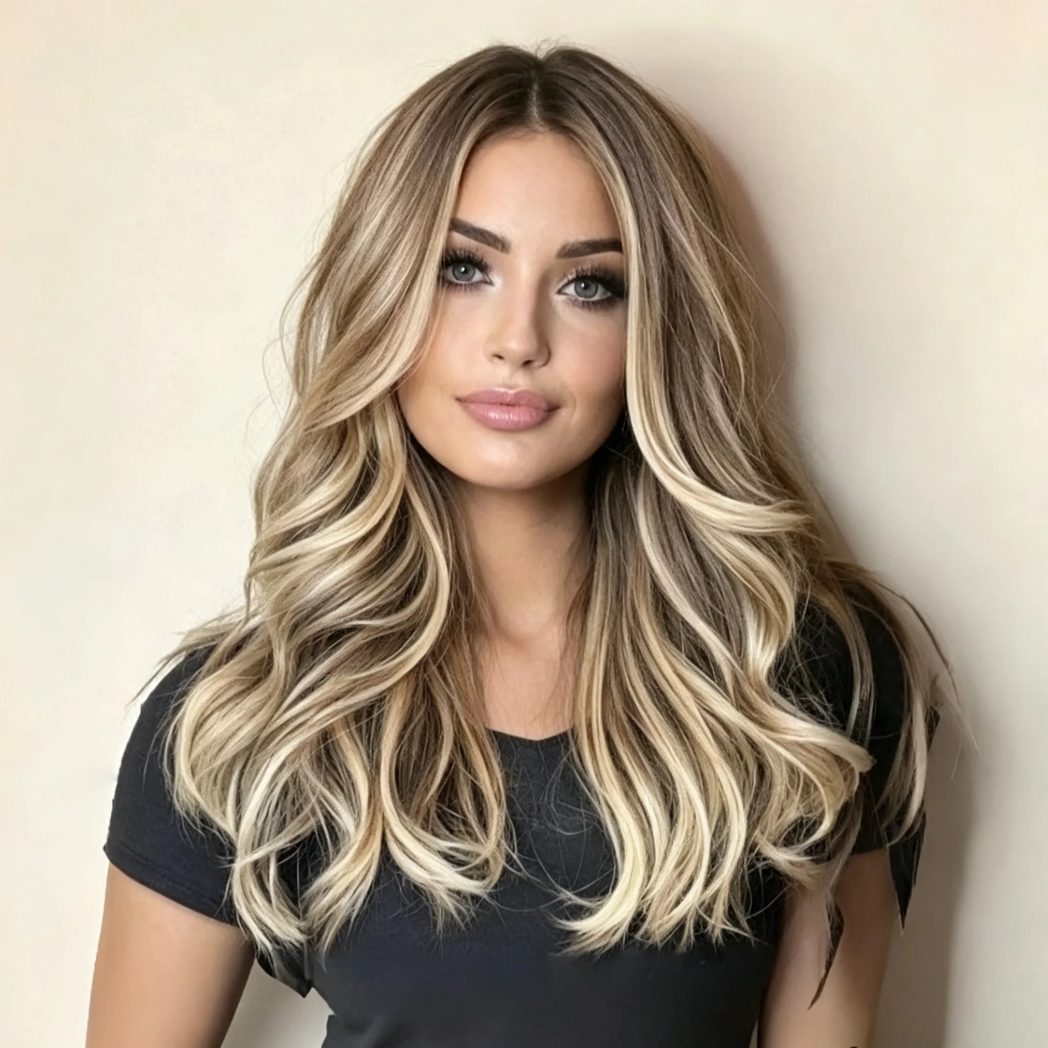 Natural Wave 24Inch HD Lace Highlight Blond Glueless Women Front Wig Hair Pre Plucked Transparent Lace Hair Wig