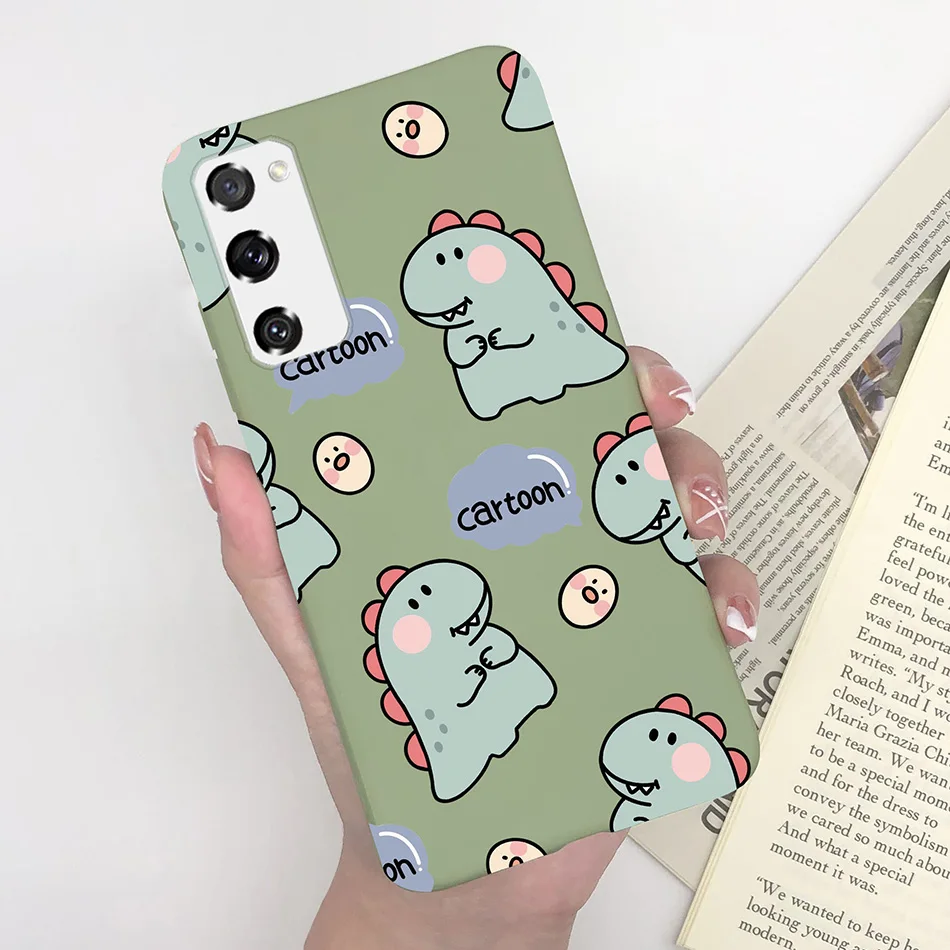Case for Fundas Samsung Galaxy S20 FE S 20 FE S20FE Case Samsung S20 FE Phone Silicone Flower Cute Soft Back Cover Cases Bumper