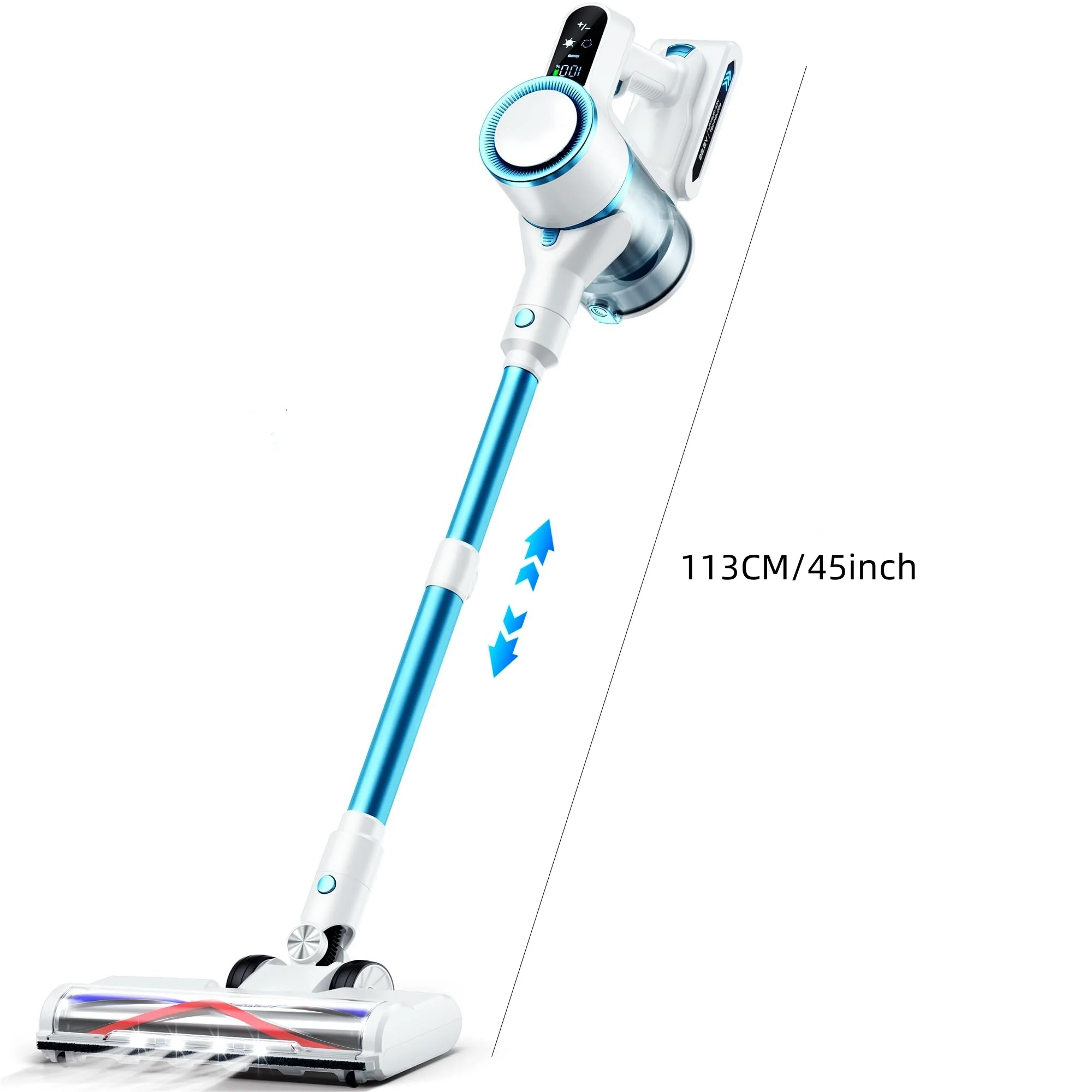 Blossom QCVC01 4‑in‑1 Cordless Stick Vacuum Cleaner,25kPa Powerful Suction Wireless Handheld Vacuum,Multi‑Purpose Lightweight Vacuum for Home Pet Hair Hard Floor Carpet Sofa Car Deep Cleaning view 8