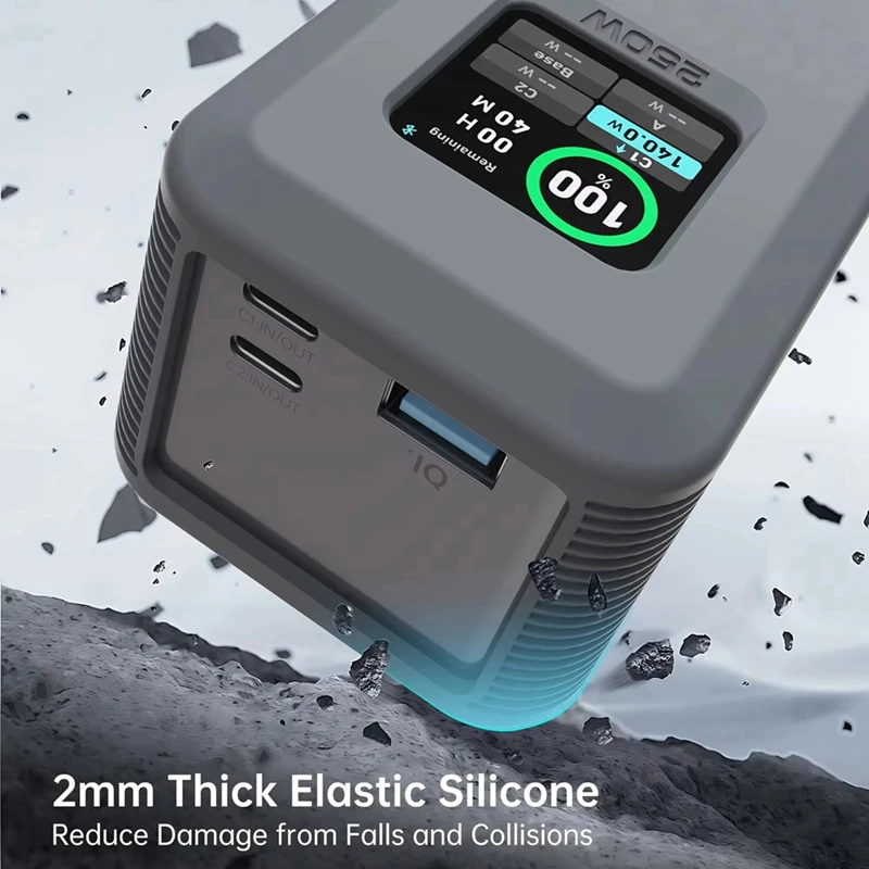 【ساخن】لـ Anker Prime 250W Power Bank غطاء من السيليكون حامل تخزين حقيبة السفر المحمول مع تخزين بطاقة TF/SIM