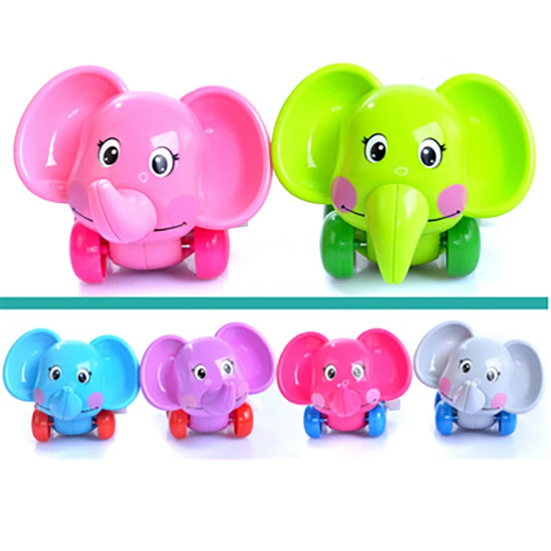 Cute Clockwork Elephant Toy Cartoon Animal Wind-up Walking Elephant Toy Children's Baby Educational Toy Gift