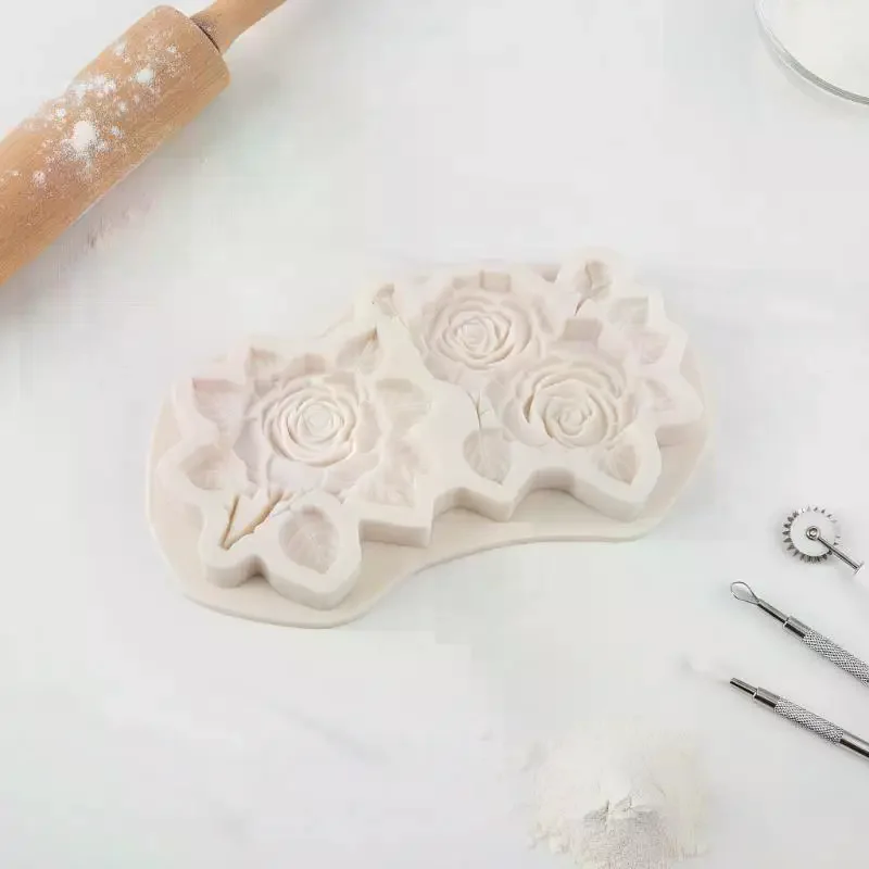 Цветы и листья, силиконовая форма для сахара, форма для выпечки шоколадного кекса, инструменты для украшения торта из помадки