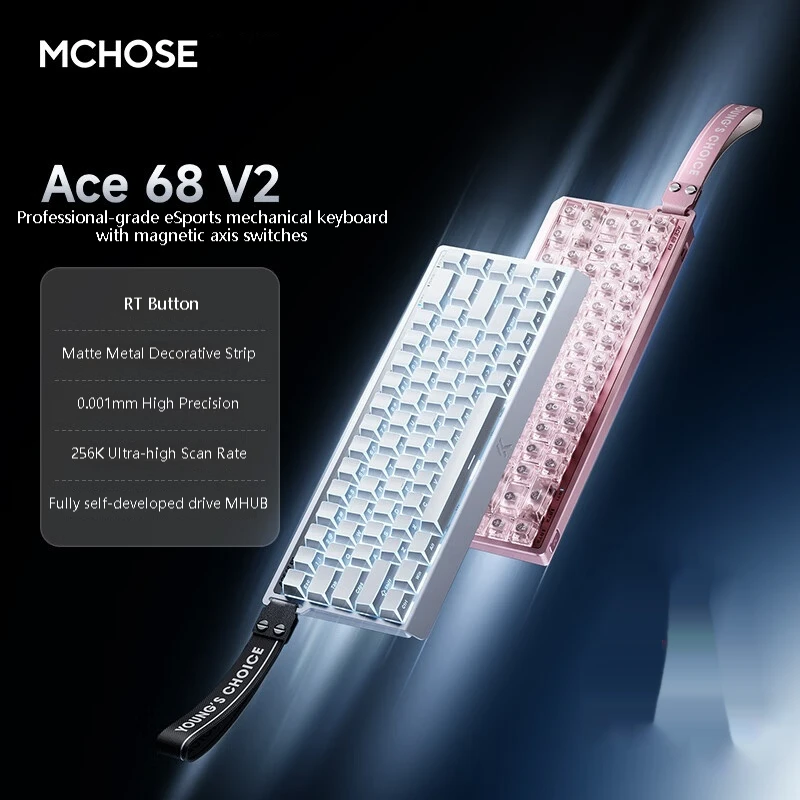 MCHOSE ACE68 Gaming Keyboard 8K+256K Ultra Low 0.1MS Latency E