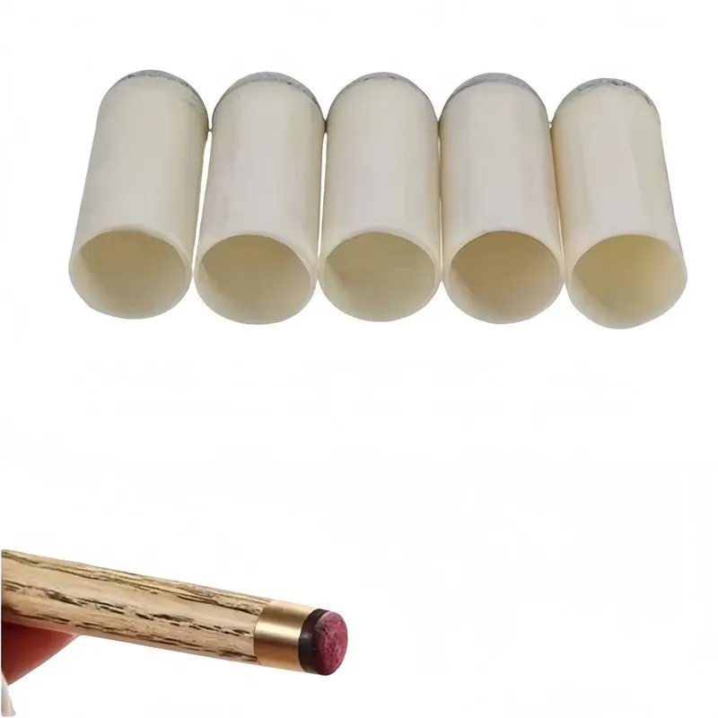 68pcs Pool Cue Tips Cylindrical White with Gray Top Fits Various Cues Practical Billiard Accessories for Daily Practice