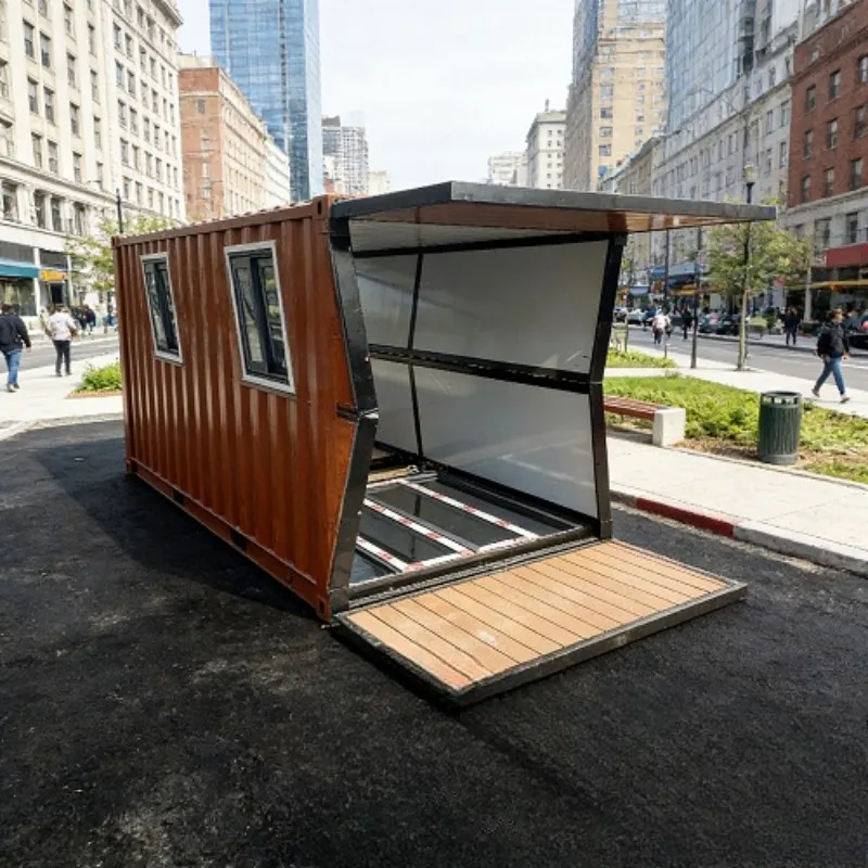 Expandable House Folding Assembly Detachable Mobile House Outdoor Temporary Container House 2 Bedrooms 1 Living Room 1 Bathroom