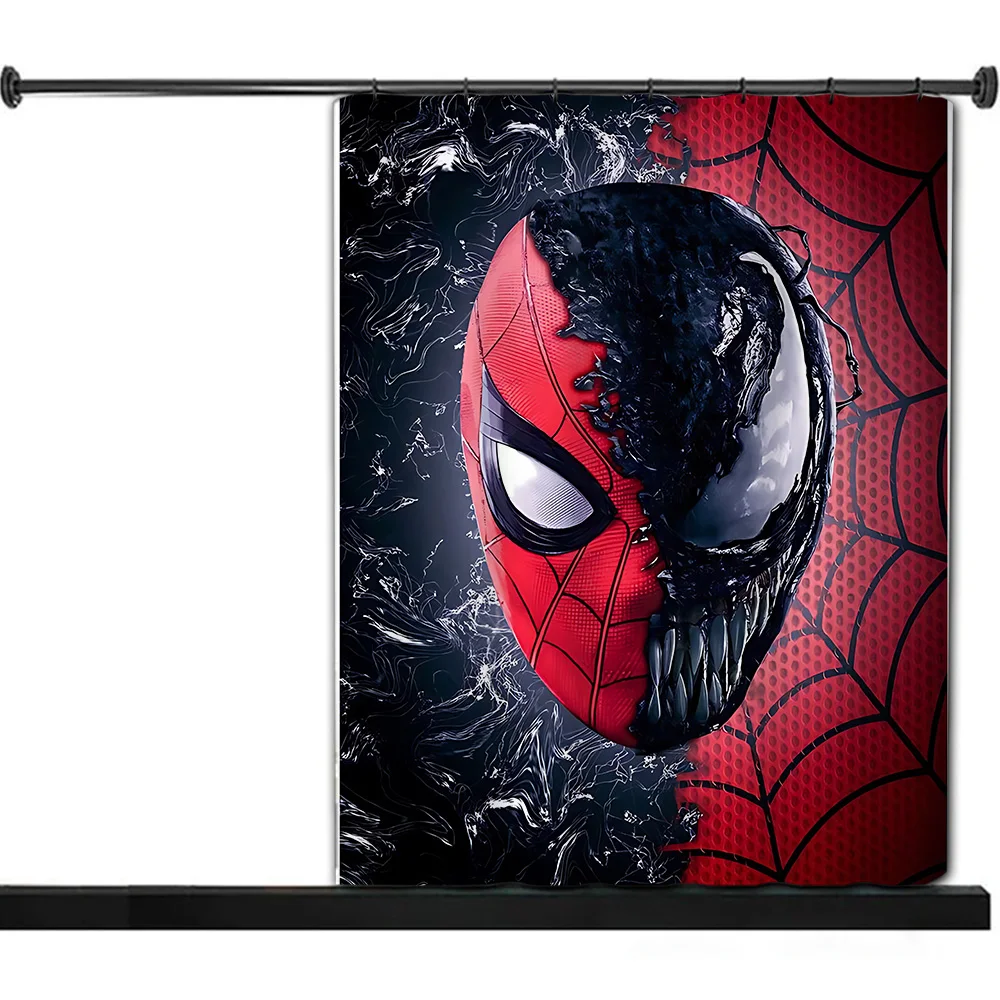 Shower Spiders-Man Curtain Waterproof Polyester Fabric Paint Colorful Bath Curtains Home Bathroom Decor Curtain With Hook