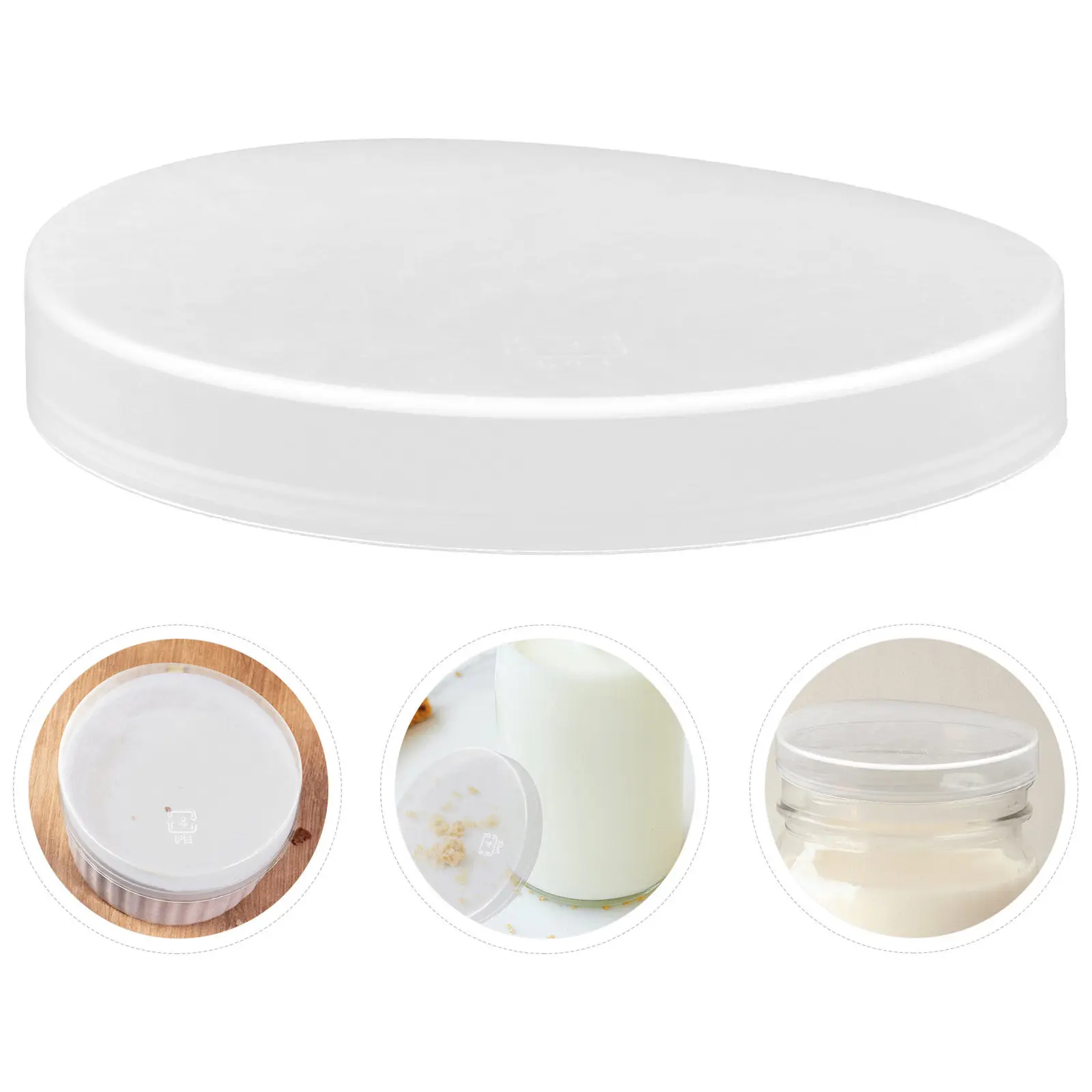 

50Pcs Reusable Milk Bottle Lids Leak-Proof Replacement Caps Compact Lightweight Design Long-Lasting Smooth Finish for Home Daily