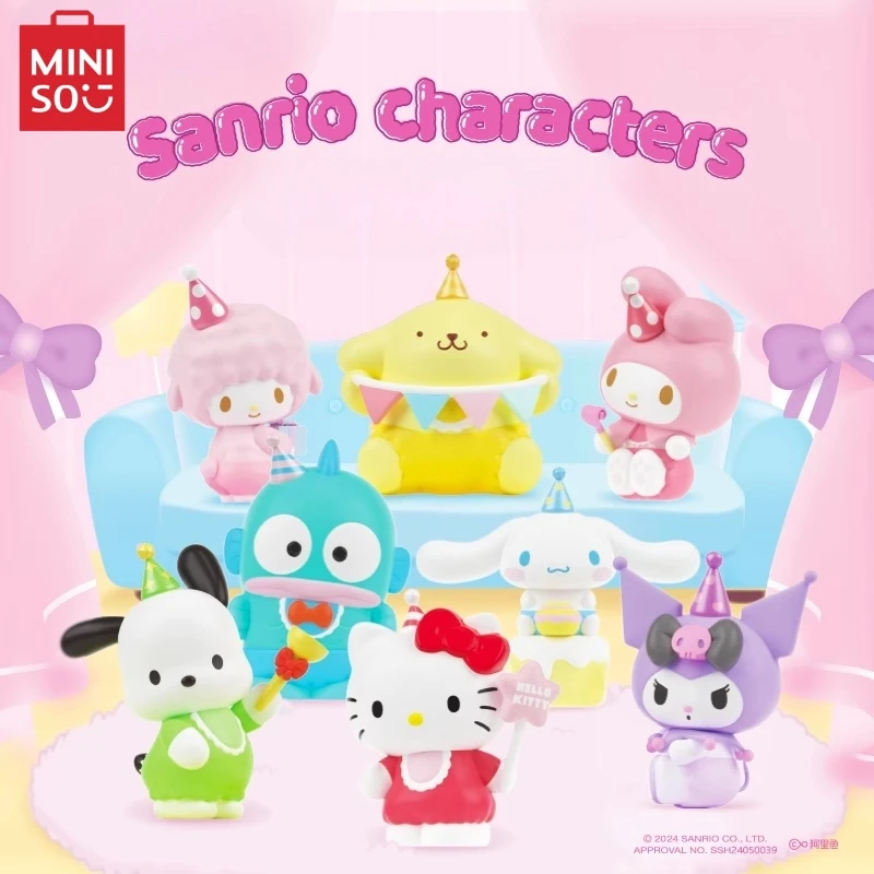 

MINISO подлинная серия Sanrio слепая коробка Disney Медведь Пух дождливый сезон модель настольные украшения детские игрушки подарок на день рождения