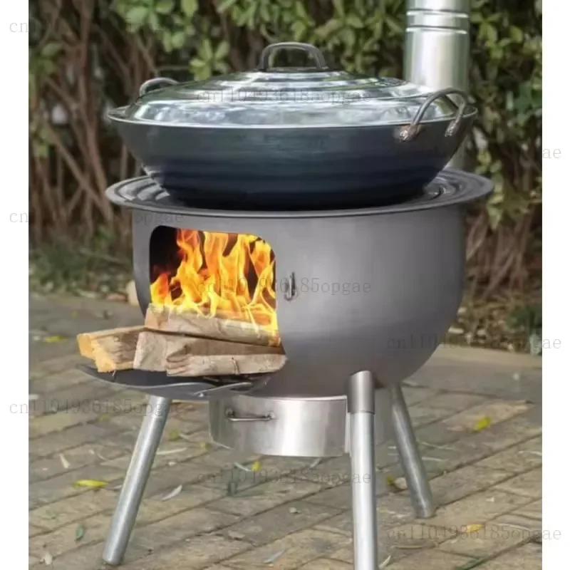 Wood stove new extra thick rural firewood stove integrated outdoor movable firewood burning household pot stove
