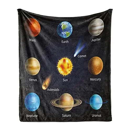 Periodic Table of Elements Science Blanket Flannel Throw Ultra Soft Lightweight for Bed Living Room All-Season Chemistry