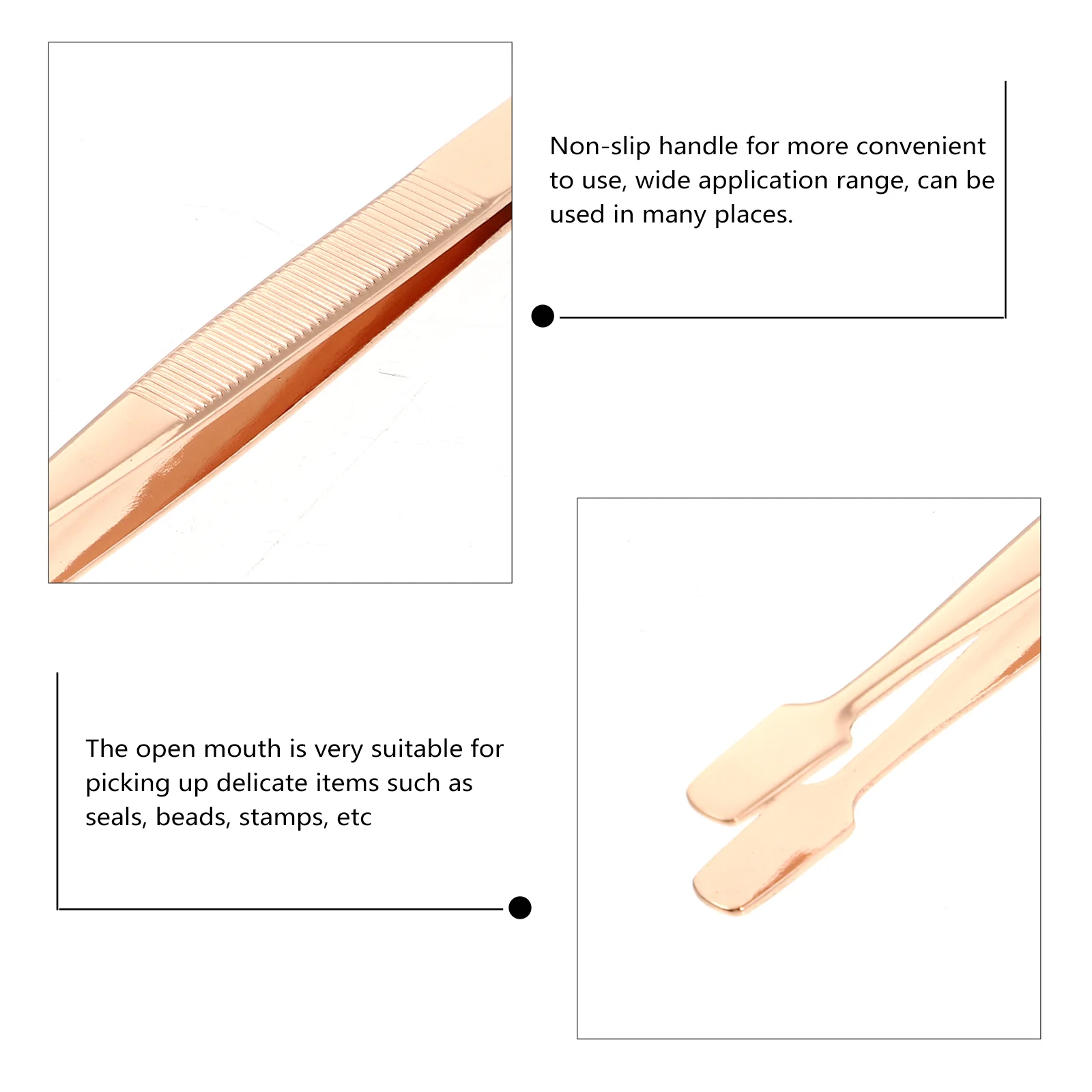 

4pcs Stainless Steel Anti Static Tweezers for Stamp Picking Lightweight Nipper Jewel Stickers Mini Clip Philatelic Craft Sewing