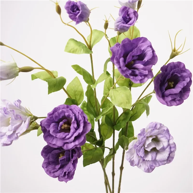 5 Stück Künstliche Feuchtigkeitsspendende Lisianthus-Blumen, Echt Aussehende Blumen, Hochzeitsdekoration, Brautstrauß, Luxuriöse Heimdekoration, Platycodon – Detail 21