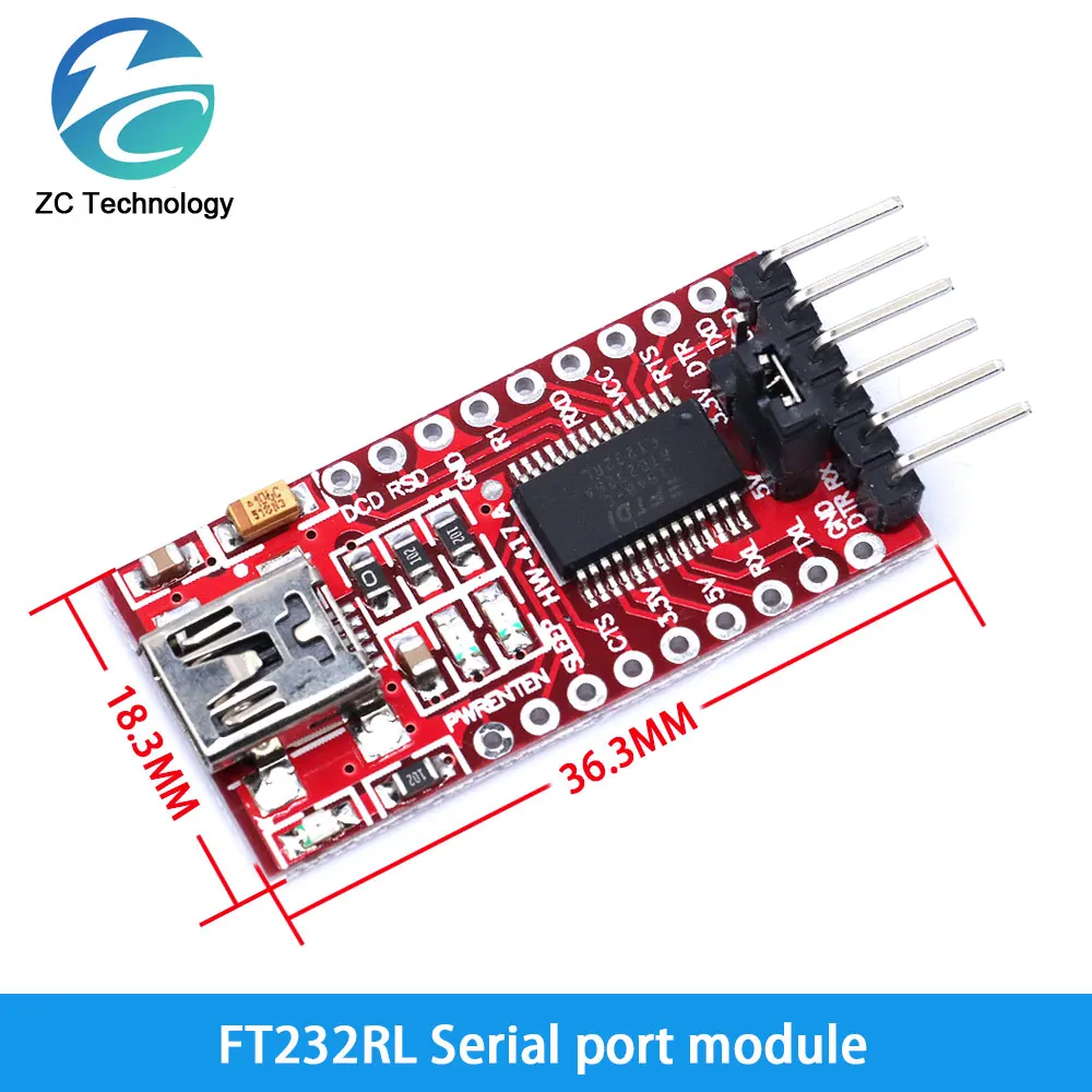 FT232RL FTDI USB 3.3 فولت 5.5 فولت إلى TTL مهايئ مسلسل وحدة ل Arduino FT232 Mini Port.Buy نوعية جيدة يرجى اختيار لي