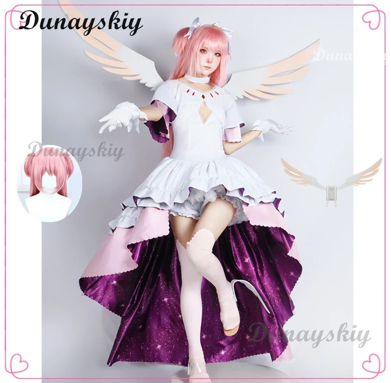 

Anime Puella Magi Madoka Magica Figure Kaname Madoka Cosplay Costume Women Girl Arutimetto Madoka Cos Halloween Party Gifts