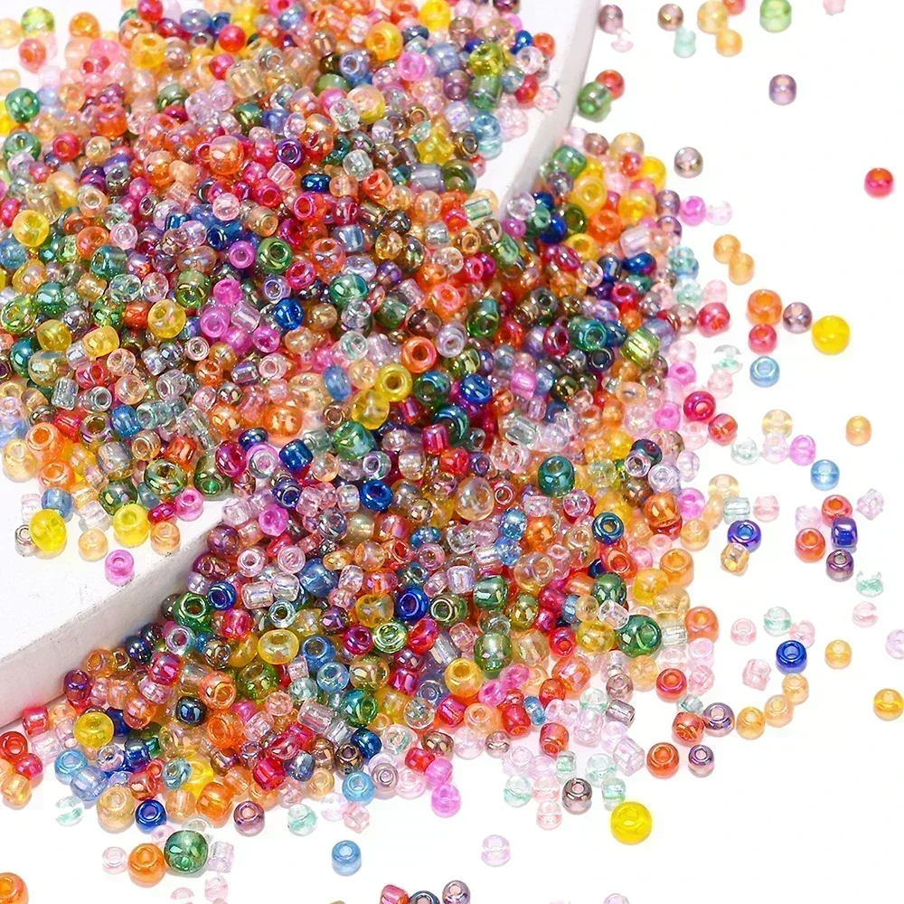 2mm/3mm/4mm AB Color Czech Glass Seed Bead Multicolor Small Round Loose Bead for Jewelry Making DIY Bracelet Earring Accessories