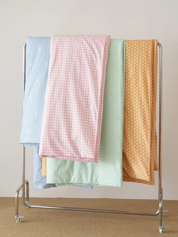 

Нежный простой чехол для одеяла из чистого хлопка с принтом, летний стиль, хлопковая ткань, всесезонный чехол для одеяла