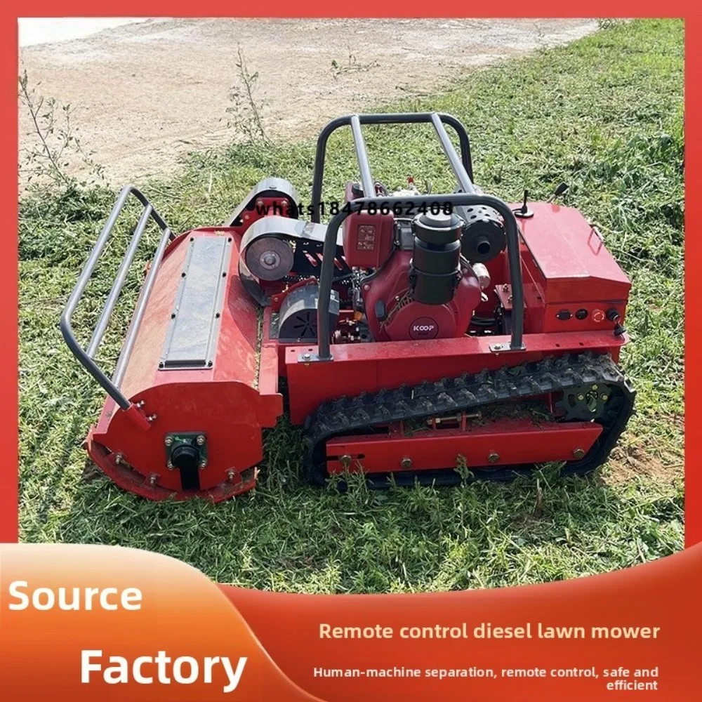 Wholesale Agricultural Equipment Self Propelled Remote Control Rubber Tracks Mini Robotr Lawn Mower Weeding Crawler CEEPA