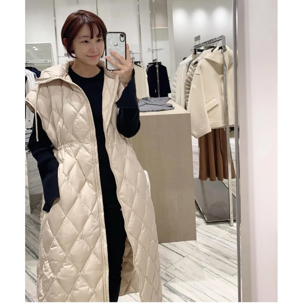 Hooded Long Warm Svel Jaet Vest Korean Sle Regular Fit Medium Softn Other Fabric Autumn Winter Women's Sweater