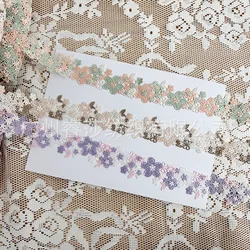 2yards 4.5cm wide purple  Lace Trim Craft Flower Polyester Lace Fabric Venise Floral Embroidered Applique Decorated Lace Ribbon