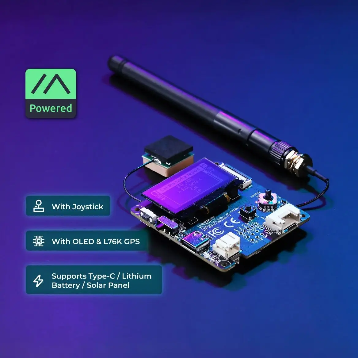 

Wio Tracker L1 915MHz Meshtastic Node 923MHz Tracking Location L76K GPS nRF52840 1.3 inch OLED Support Type C,Lithium battery