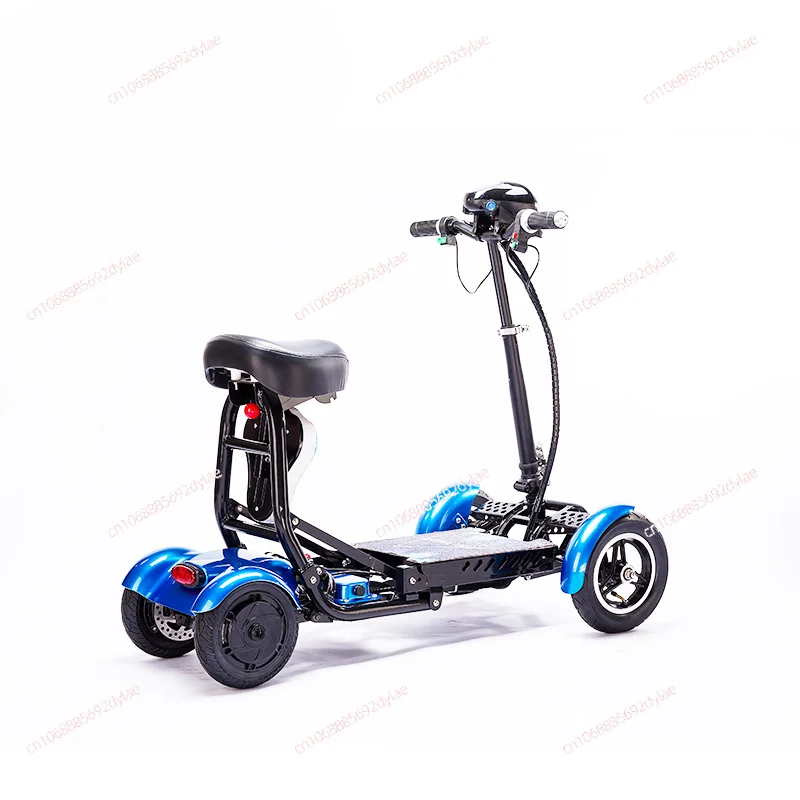 

Foldable Four Wheel Electric Scooter for Old People Seniors Travel Folding Mobility Scooter 4 Wheels 250W Dual Motor Protable