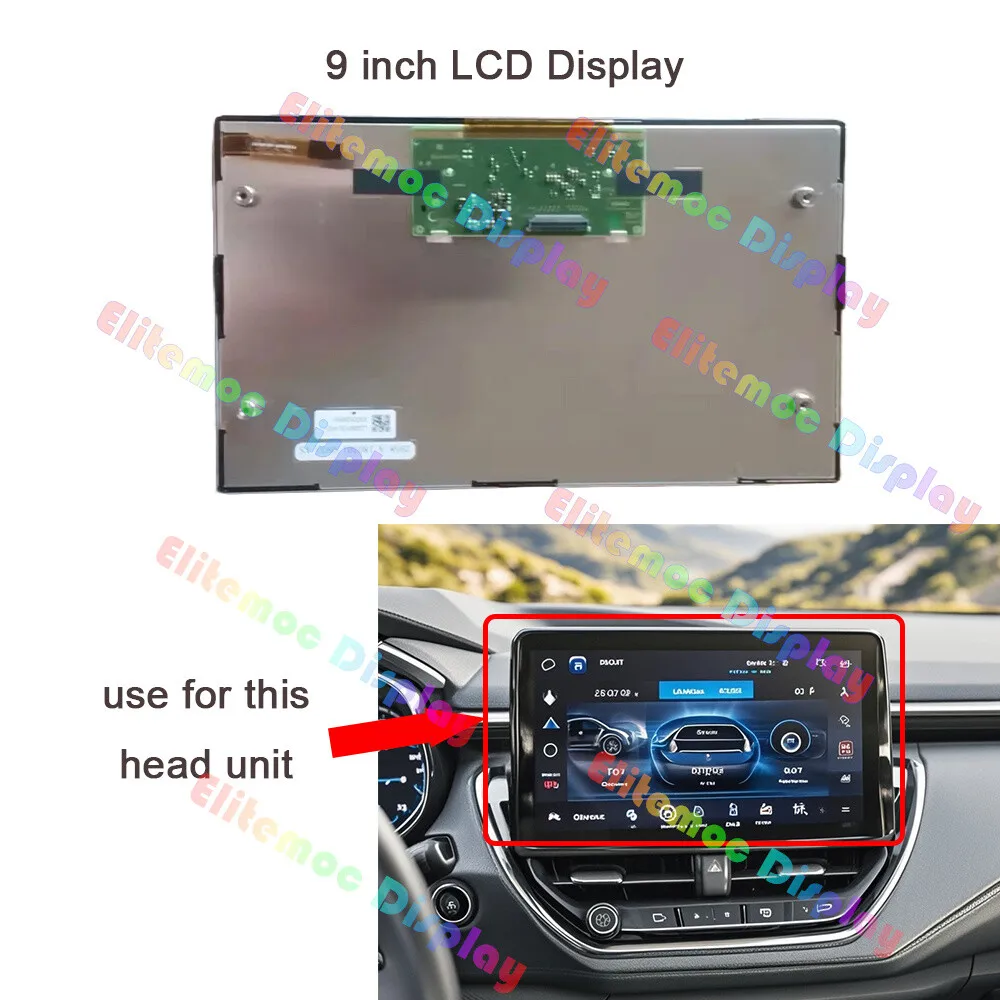 

LQ090Y5LW01 9" inch LCD Display For Toyota Corolla CHR RAV4 2019-2021 Car Navigation Screen Replacement