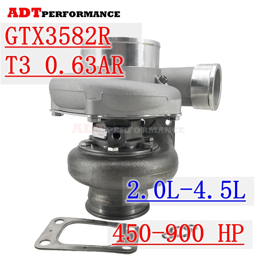 توربو 2.0L-4.5L 0.63AR توربين 851154 856801 450-900HP أداء GTX-Series GEN2 GTX3582R 740902 GTX35 شاحن توربيني GTX3582