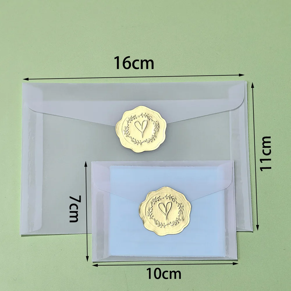 50pcs/lots Translucent Envelopes Wedding Invitation White High-grade 16x11cm Business Greeting Postcard Stationery Supplies Bag