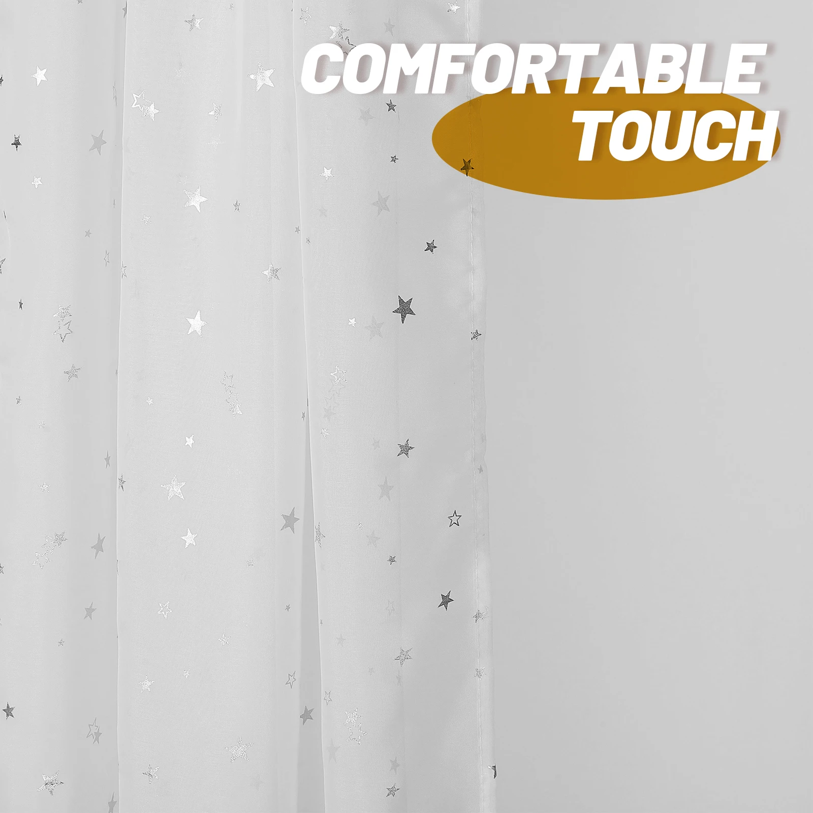 

Window Screen Curtain Bedroom Curtains Voile Moonlight Cute Star Doorway Child Chic Pattern Short