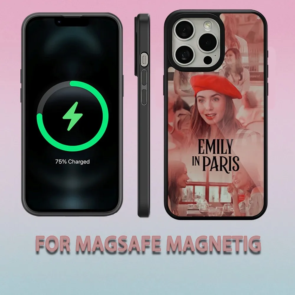 emily in paris  Phone Case For iPhone 15 14 13 12 11 Pro Max Plus Magsafe Magnetic Wireless Charging Cover