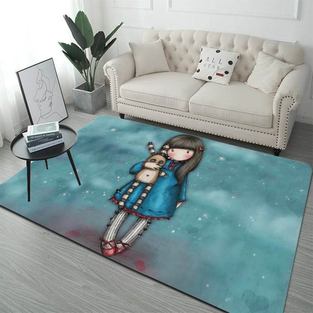 Cartoons S-Santoro Gorjuss Floor Mat Floor Mat INS Style Soft Bedroom Floor House Laundry Room Mat Anti-skid Household Carpets