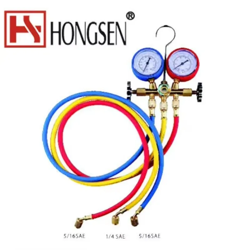 536G Car Air Conditioning Fluorine Gauge Dual Refrigerant Brass Material Snow Type High Quality Pressure Gauges