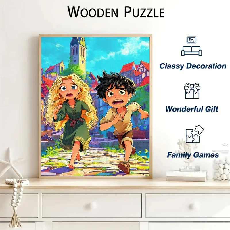 Puzzle de ville de conte de fées pour Couple, 1000 pièces, adapté aux adultes, aux familles et aux joueurs, jeu Portable de taquinerie, bricolage avec Re