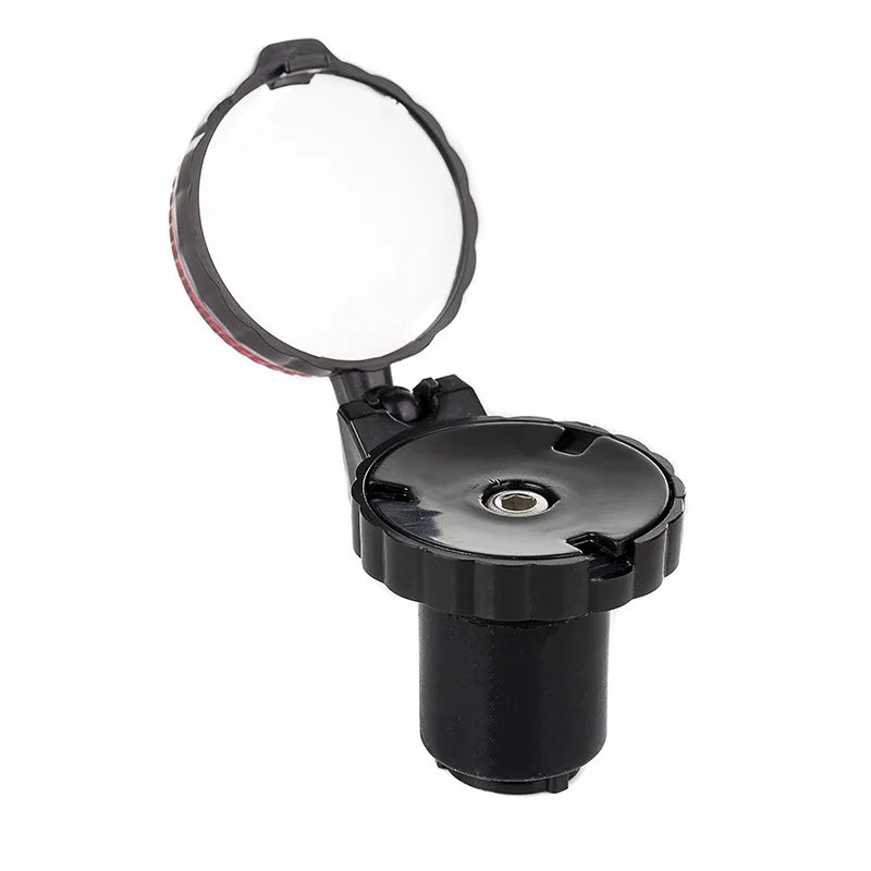 Bicycle Rearview Mirrors 360° Adjustable Bike Handlebar Mirror Blast-Resistant Glass Lens Safe Bike Mirror With Warning Light