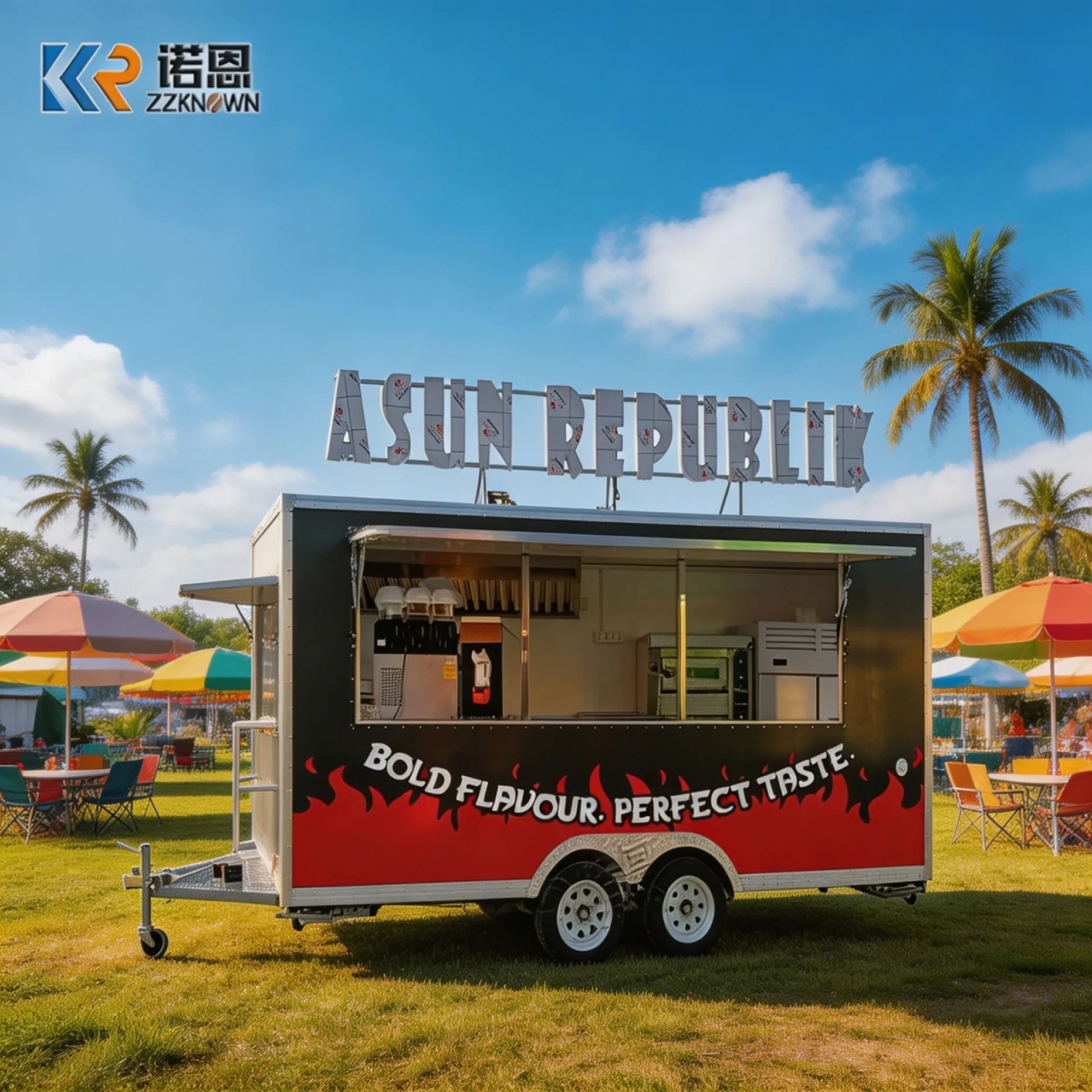 

Custom Size Food Concession Trailer Mobile Fast Food Cart with Complete Equipment for Business Use