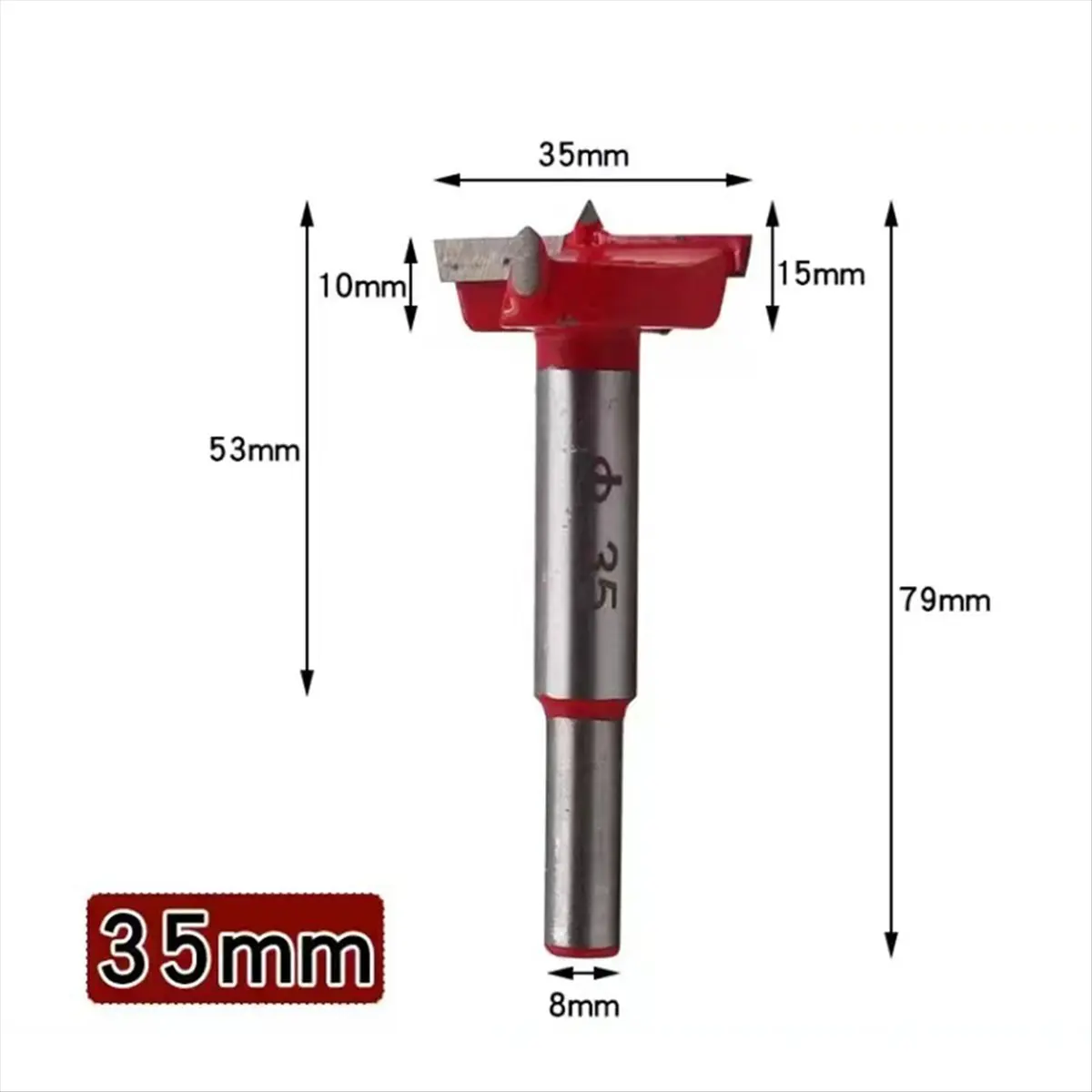 

A23PBG 5PCS Positioning Hole Saw Kit Adjustable 15-35mm Hinge Hole Opener Woodworking Carbide Drill Bits Set