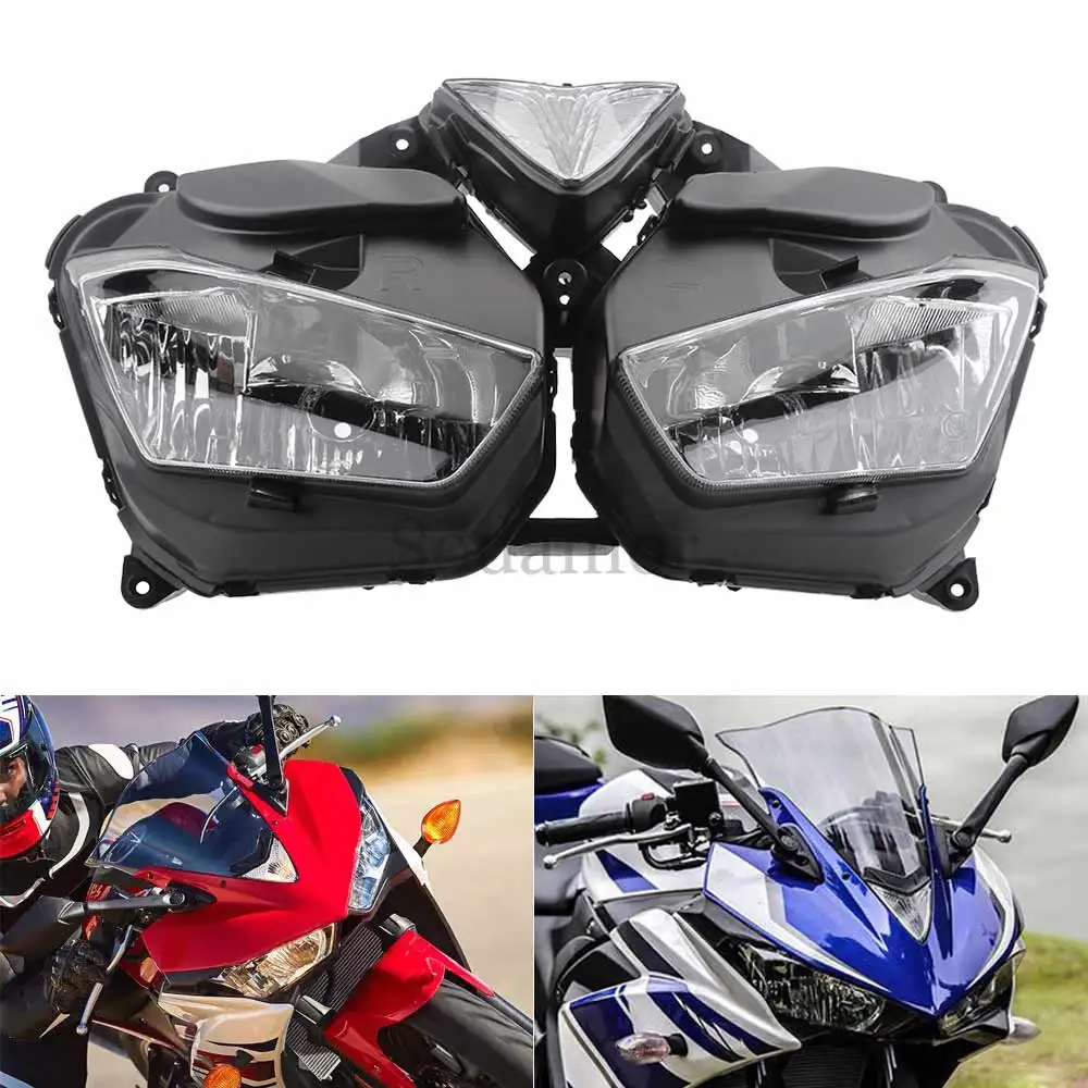 

Motorcycle Front Headlight Assembly Housing For Yamaha YZF-R25 YZF R25 YZF R3 2013 2014 2015 2016 2017 2018 Protective Shell