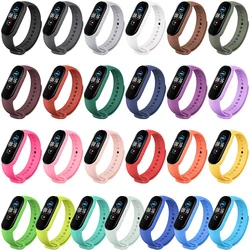 Band Voor Mi Band 7 6 5 4 3 Armband Xiaomi Mi Band 5 4 Band Siliconen Sport Horlogeband Voor polsband 7 6 3 Vervanging Polsband