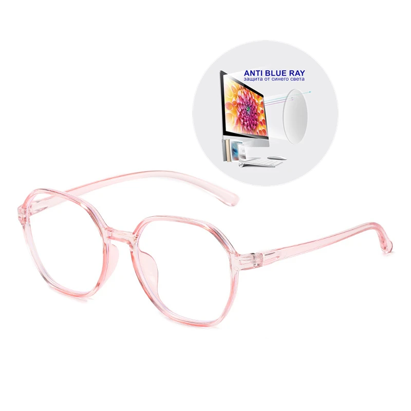 Blue Light Blocking Or Photochromic Myopia Glasses -0.5 to -10 Women Men Polygonal Frame Nearsighted Prescription Glasses UF119