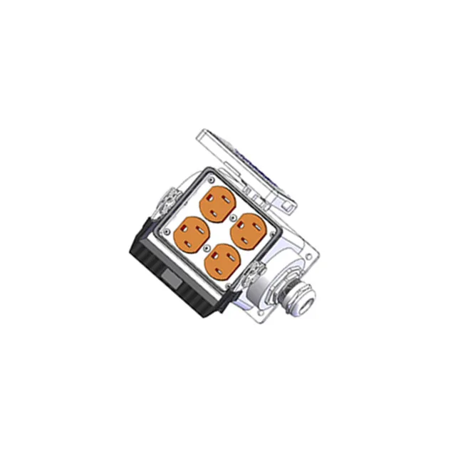 Original And Genuine American MENCOM Panel Interface Connector DP-2-P32 With 2 Duplex Sockets