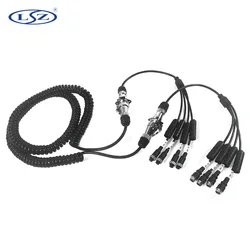 LSZ spot 7 core spring wire trailer cable 7 Pin truck electric coiled 4P aviation connector camera semi-trailer spiral cable