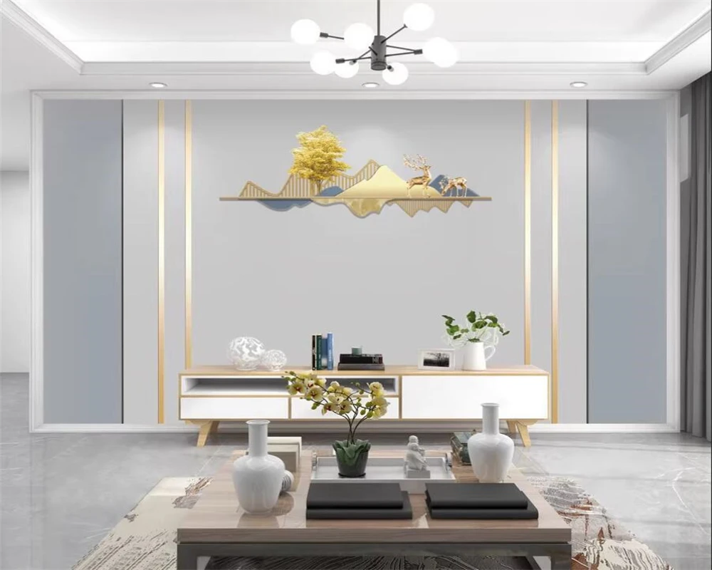beibehang 3d Customized New TV Background Living Room Decoration Light Luxury Style Modern papier peint Wallpaper